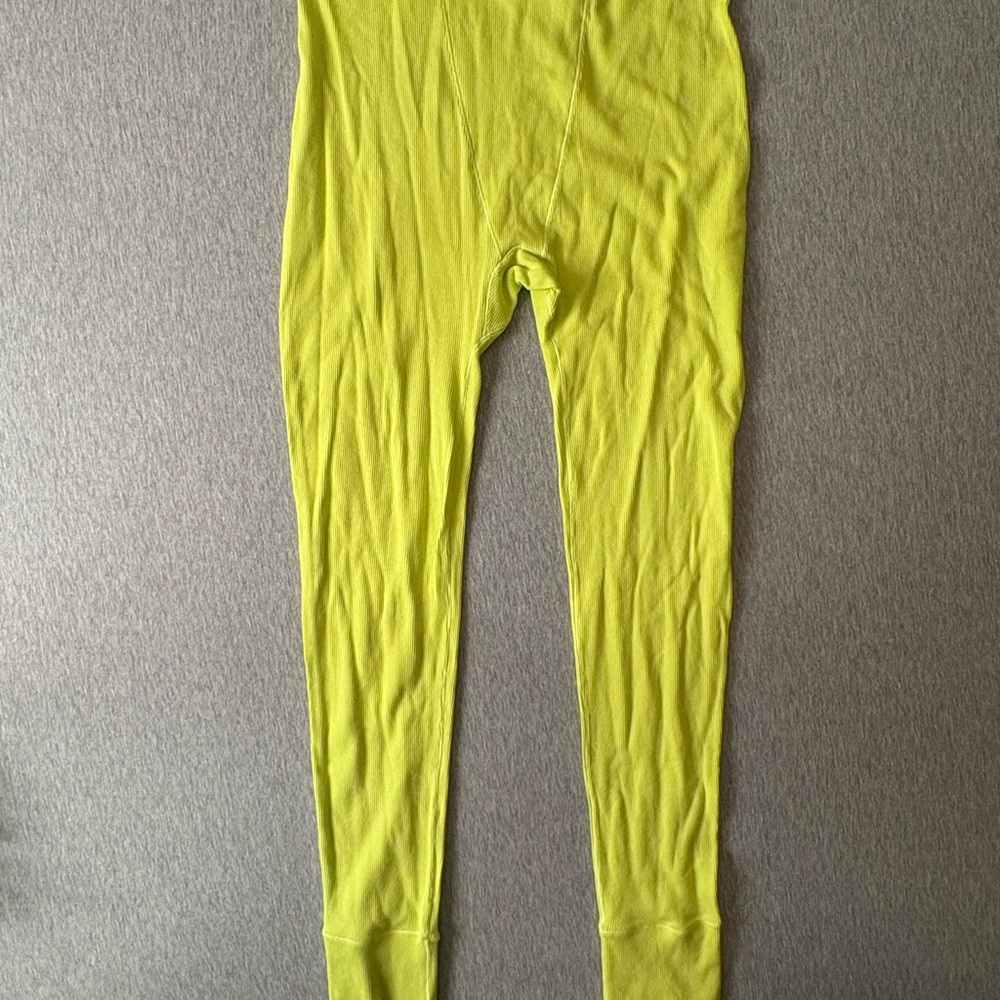 SKIMS Cotton Rib Leggings Neon Yellow
